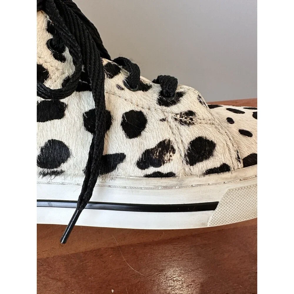 Marc Jacobs Calf Hair Dalmatian Spot High Top Sneakers Womens Size 40 US 9.5-10